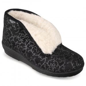 Ghete de casa, imblanite, pentru femei, Mjartan 005-C141 negru