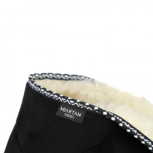 Ghete de casa imblanite pentru femei Mjartan 005-T44L negru