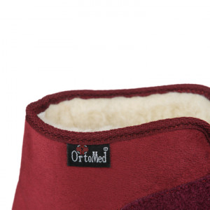 Ghete imblanite, confort, interior lana naturala, OrtoMed 845-T70 bordo