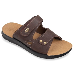 Papuci de vara, confort, barbati, OrtoMed 2709-P436 maro