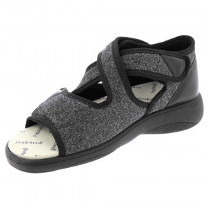 Sandale confort, ultra-reglabile, PodoWell Atlas negru