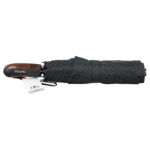 Umbrela de ploaie, diametru mare, Doppler Business XM negru imprimeu geometric gri