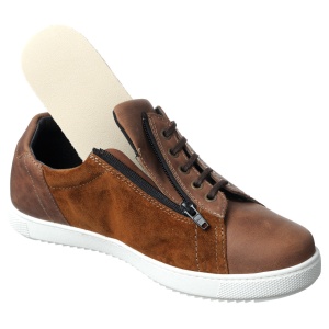 Pantofi casual piele, brant detasabil, pentru barbati, PodoWell Yvan maro