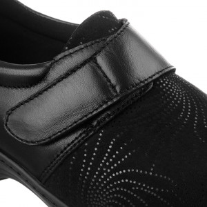Pantofi confort, piele si stretch, pentru femei, Pinosos 7334 negri