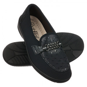 Pantofi confort, stretch, dama, PodoWell Magik negru