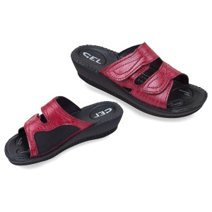 Papuci confort, calapod lat, bordo, dama, Mjartan 2817-S72