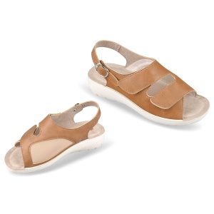 Sandale confort, pentru femei, OrtoMed 2606-G19 maro