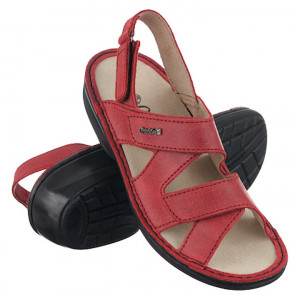 Sandale confort, piele, dama, OrtoMed 3705 012-P84 rosiiSandale confort, piele, dama, OrtoMed 3705 012-P84 rosii