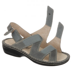Sandale confort, piele, gri, dama, OrtoMed 3705 012-P65