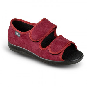 Pantofi decupati, calapod lat, bordo, dama OrtoMed 513-T70