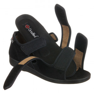 Sandale confort, calapod lat, negre, OrtoMed 529-T44