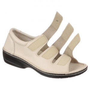 Sandale confort, piele, bej, dama, OrtoMed 3727 012-P133
