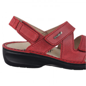 Sandale confort, piele, dama, OrtoMed 3705 012-P84 rosii