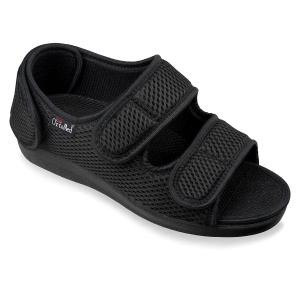 Sandale confort, ultra-reglabile, unisex, OrtoMed 527-T21 negre