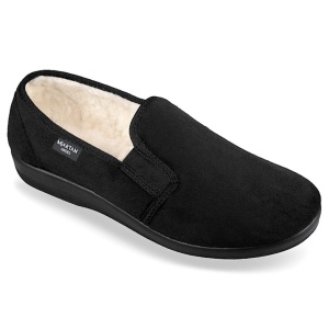 Pantofi de casa imblaniti, negri, pentru femei, Mjartan 823-T44
