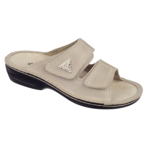 Papuci confort, piele naturala, dama, OrtoMed 3700-P61 bej