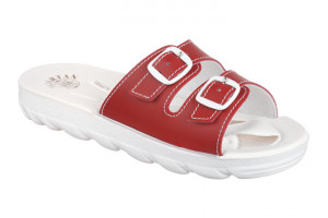 Papuci confort, rosii, dama Mjartan 2205-P06