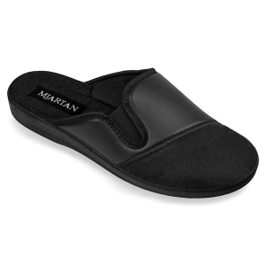 Saboti de casa, pentru barbati, Mjartan 6074-T44-S67 negru