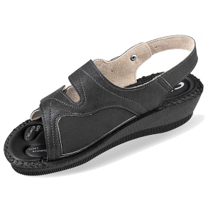 Sandale confort, calapod lat, negre, pentru femei Mjartan 2815-G17