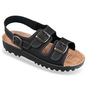 Sandale confort, negre, barbati, Mjartan 9008-N18 brant soft