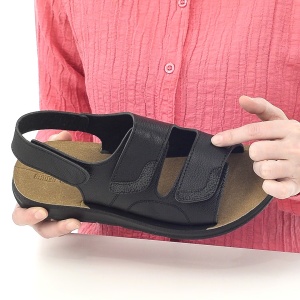 Sandale confort, pentru barbati, OrtoMed 2718-P442 negru