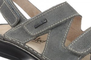 Sandale confort, piele, gri, dama, OrtoMed 3705 012-P65