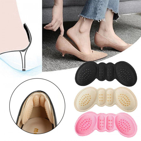 Set talonete din bumbac si spuma pentru calcaie culoarea pielii