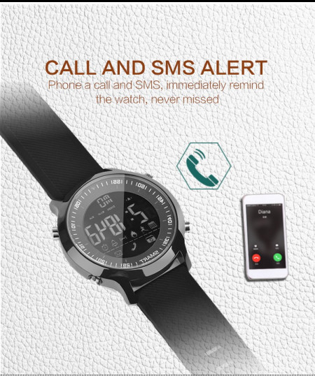 Ceas smartwatch RegalSmart Sport EX18-165 BT 4.0, Android, iOS, padometru, anti-lost, notificari, negru