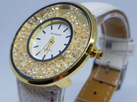 Ceas de dama Geneva Crystal alb