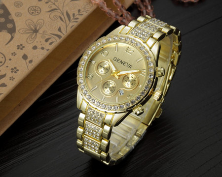 Ceas de dama Geneva Polimnia gold