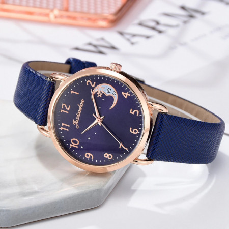 Set cadou cu ceas de dama Fulaida albastru XR4379 si bratara eleganta