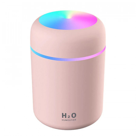 Umidificator de aer cu ultrasunete cu difuzor aromaterapie cu LED, 300 ml