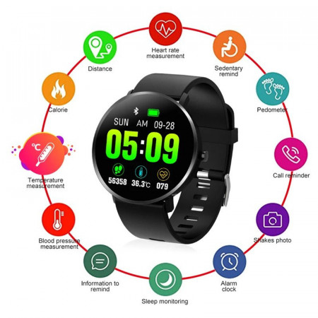 Bratara fitness smart F25T, ritm cardiac, nivel oxigen sange, iOS si Android, Bluetooth 4.0