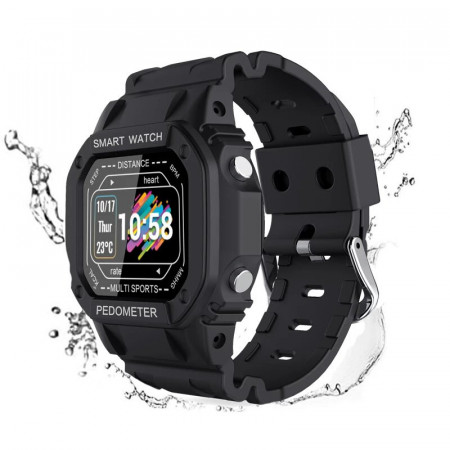 Ceas smartwatch i2, ritm cardiac, padometru, multi-sport, Android, iOS, bluetooth 4.0