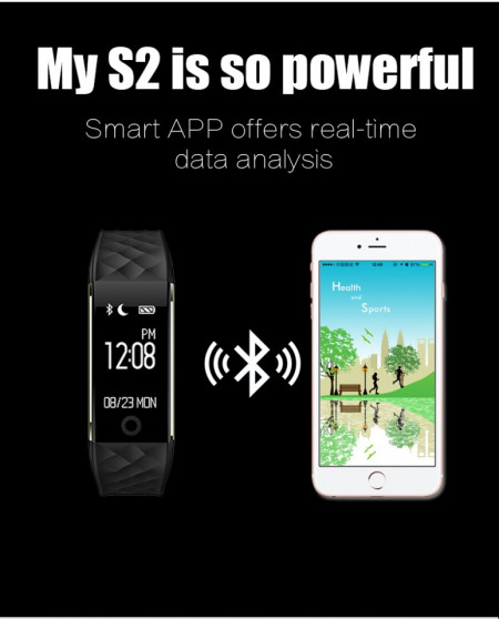 Bratara fitness smart RegalSmart S2-217, monitorizare ciclism, ritm cardiac, notificari, OLED