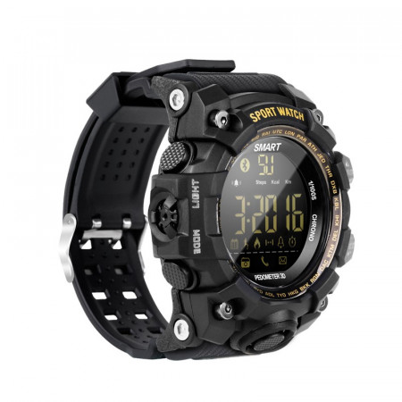 Ceas smartwatch EX16S Sport BT 4.0, monitor fitness, padometru, Android, iOS, notificari, negru