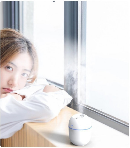 Umidificator de aer cu ultrasunete cu difuzor aromaterapie cu LED, 220 ml