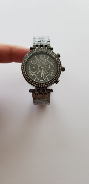 Ceas de dama Geneva crystal roman black