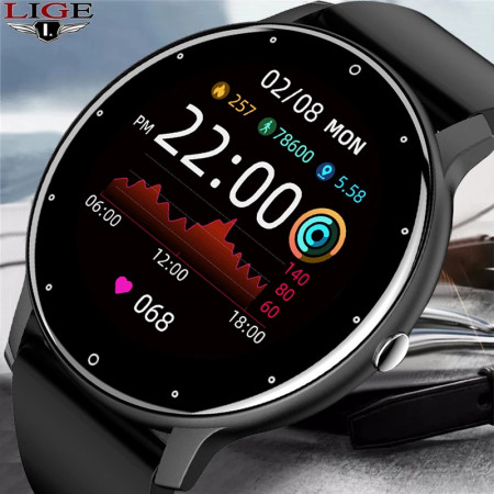 Ceas smartwatch Lige, padometru, nivel O2 sange, Andoid, iOS, notificari