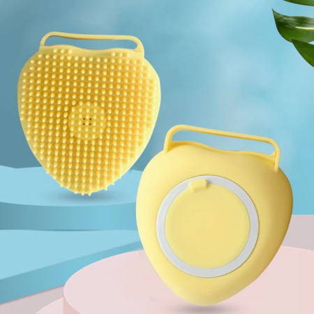 Perie de silicon cu dozator de sampon pentru spalat animale de companie