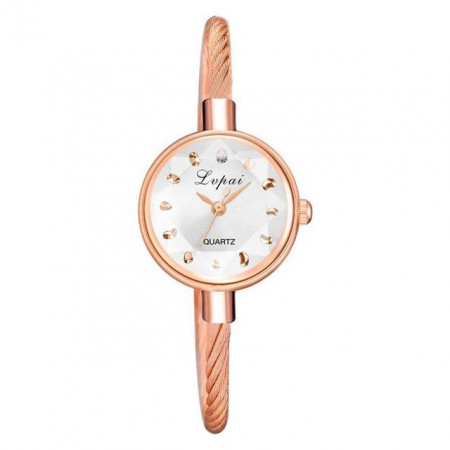 Set ceas de dama Lvpai white cu o bratara