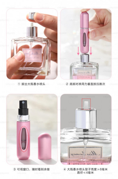Sticluta reincarcabila de parfum cu atomizor