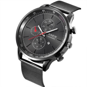 Ceas barbatesc black grid business