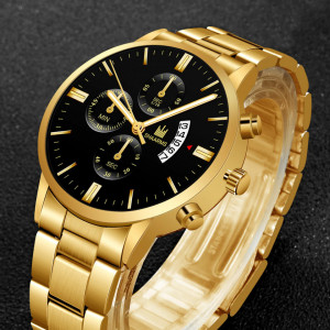 Ceas barbatesc Shaarms business auriu