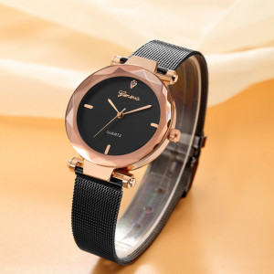 Ceas de dama Geneva Bendis Rose Gold Black