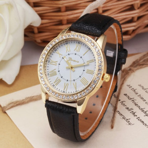 Ceas de dama Geneva Persefona black white