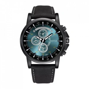 Set cadou cu ceas barbatesc Yazole si trei bratari elegante