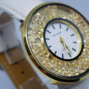 Ceas de dama Geneva Crystal alb