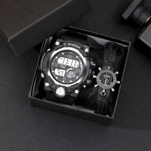 Set cadou cu ceas barbatesc C-Shock ZH11149BDLV si o bratara cu Timona
