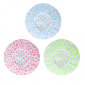 Casca pentru dus rezistenta la apa si ulei cu banda elastica, dimensiune universala, multicolor, 3 bucati